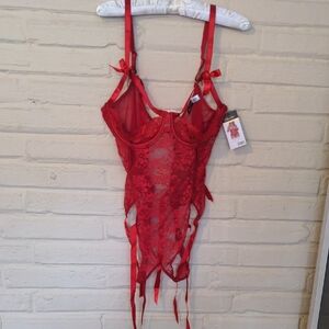 Luxurious Scarlet Lace Chemise